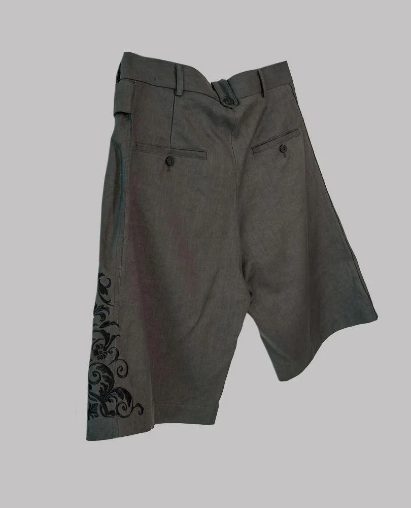 Embroidered Linen Shorts - Image 6