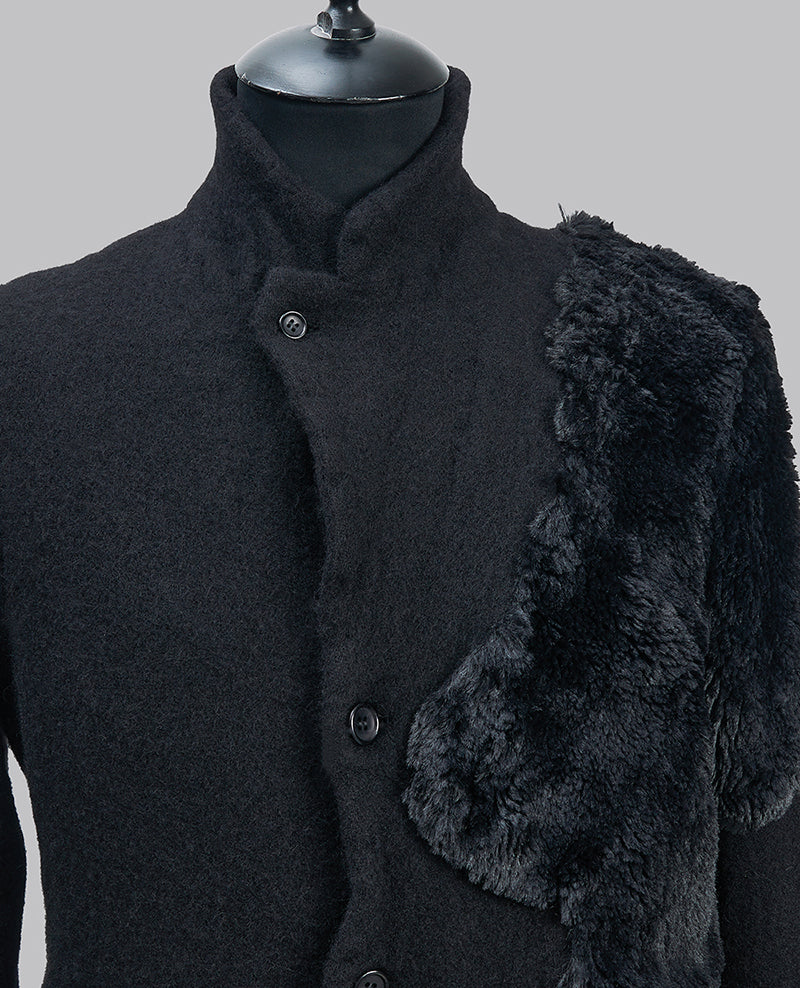 FAUX FUR WOOL JACKET - Image 10