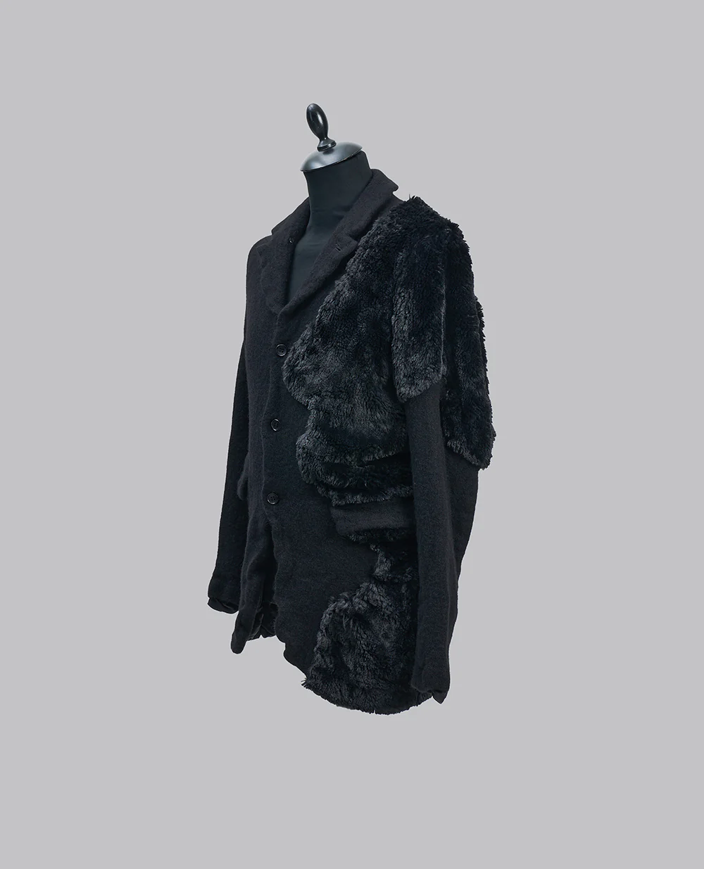 FAUX FUR WOOL JACKET - Image 3