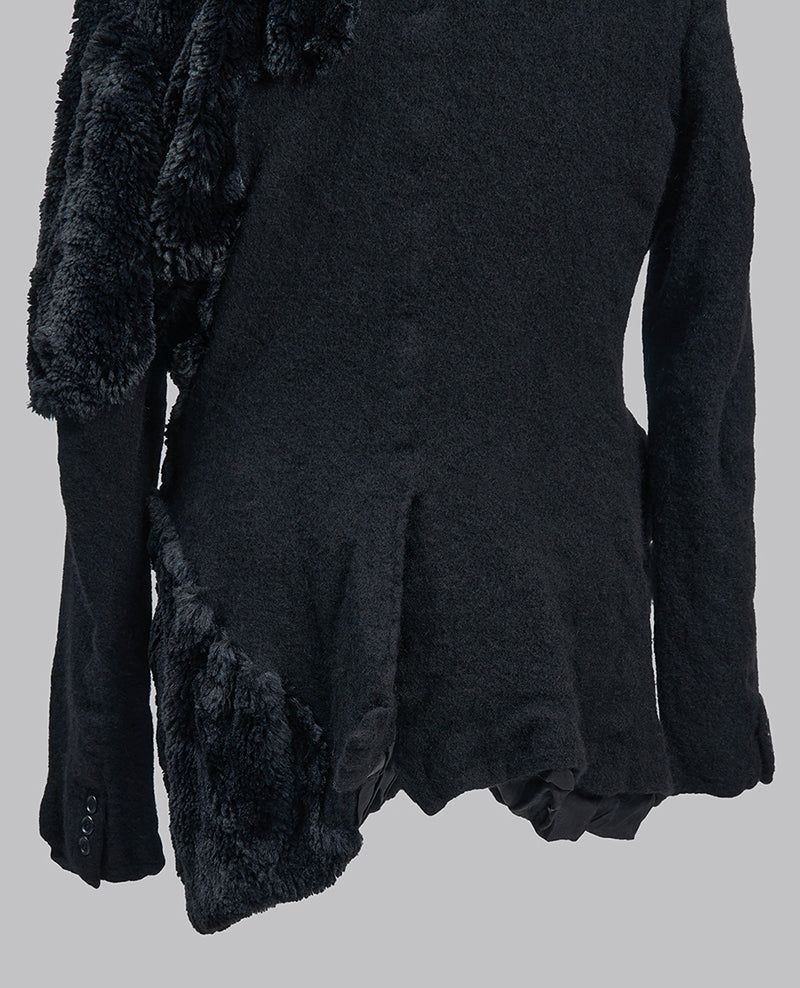 FAUX FUR WOOL JACKET - Image 5