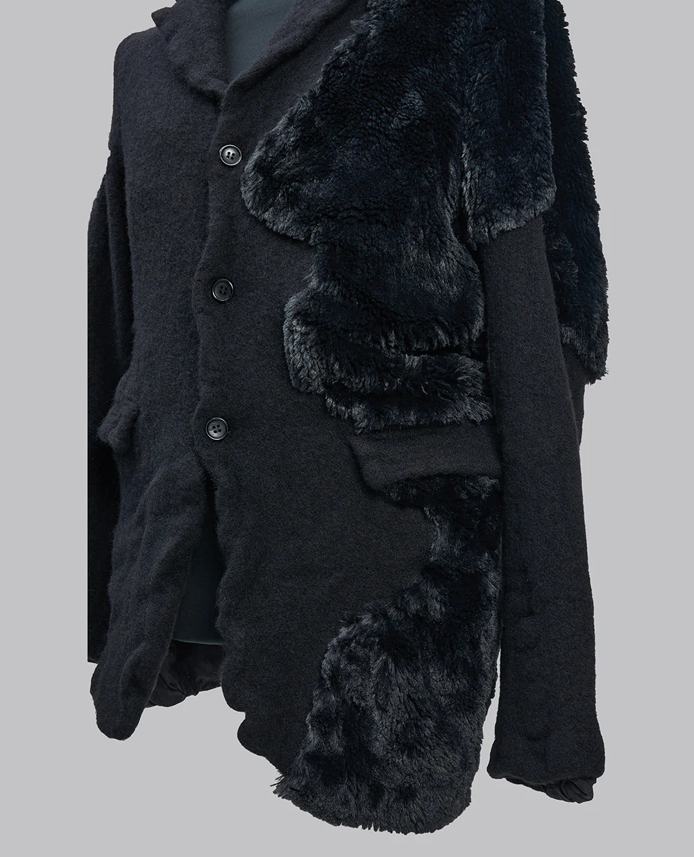 FAUX FUR WOOL JACKET - Image 8