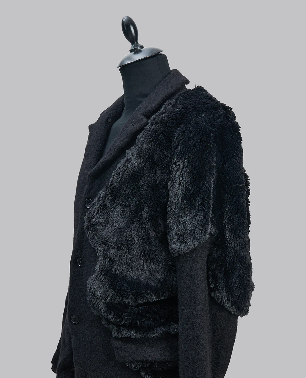 FAUX FUR WOOL JACKET - Image 9