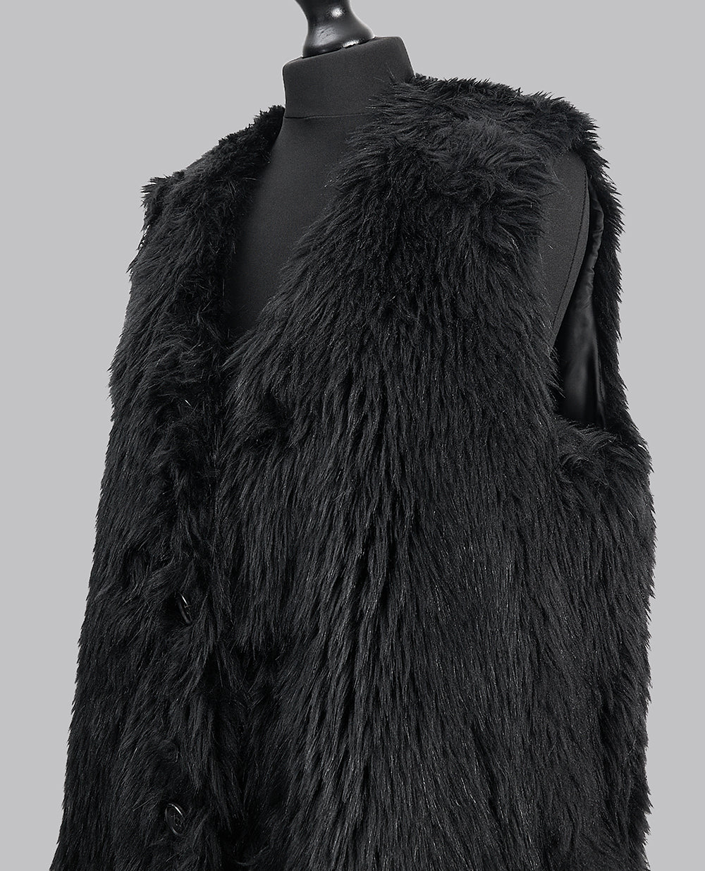 LONG FAUX FUR GILET - Image 9